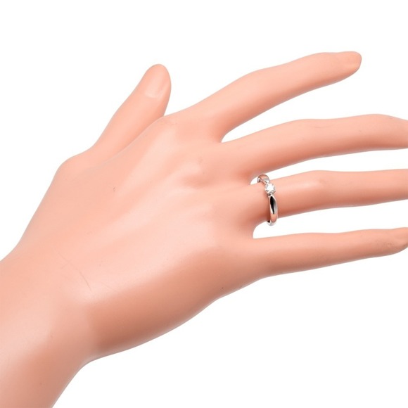 TIFFANY Silver Diamond Ring - Picture 2 of 10